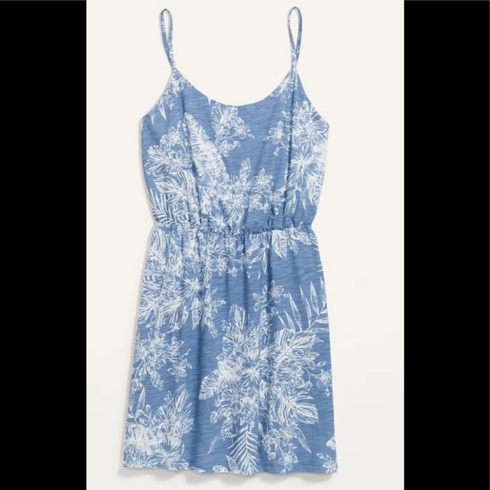 ☀️ Old Navy Printed Slub-Knit Midi Dress Waist Defined, XXL